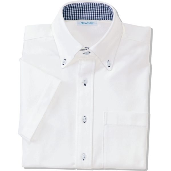 ヤギコーポレーション 半袖ニットシャツ ユニセックス ホワイト LL NW8097（取寄品）