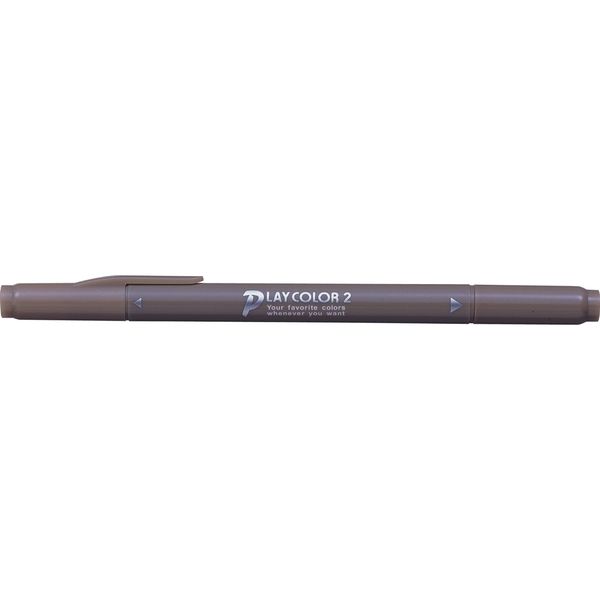 トンボ鉛筆 水性サインペンプレイカラー２　アッシブラウン WS-TP40 1セット（5本）