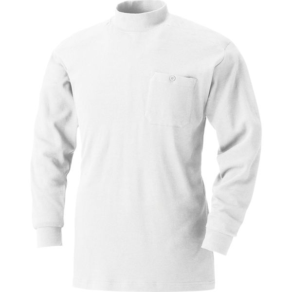 HOOH 刺子ハイネックシャツ 205-17ホワイト M 村上被服 1セット（2着入）（直送品）