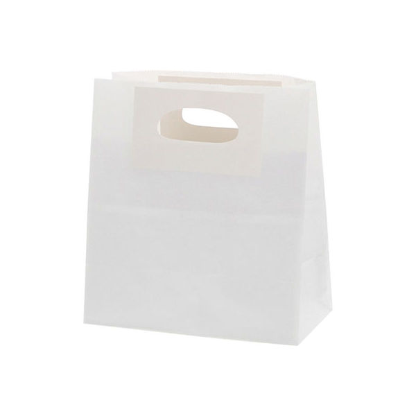 【ケース販売】HEIKO 紙袋 トゥーゴーバッグ M 晒白無地 003186010 1ケース(25枚入×20袋 合計500枚)（直送品）