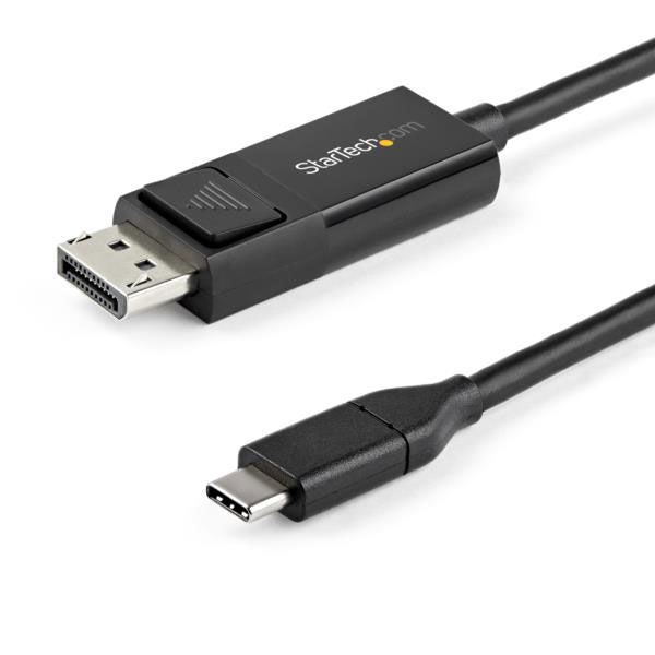 Startech.com USB Type-C-DisplayPort 1.2 変換ケーブル 2m 双方向対応 4K/60Hz CDP2DP2MBD 1個
