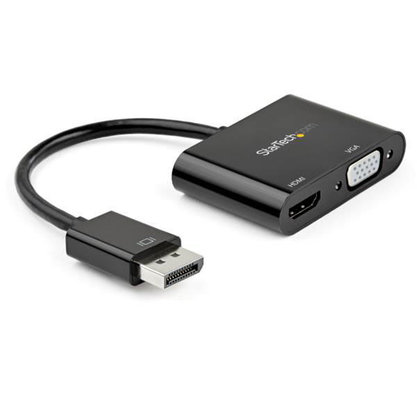 DisplayPort-HDMI/VGA変換アダプタ 4K/60Hz対応 Mac/Windows対応 2-in-1式 DP2VGAHD20