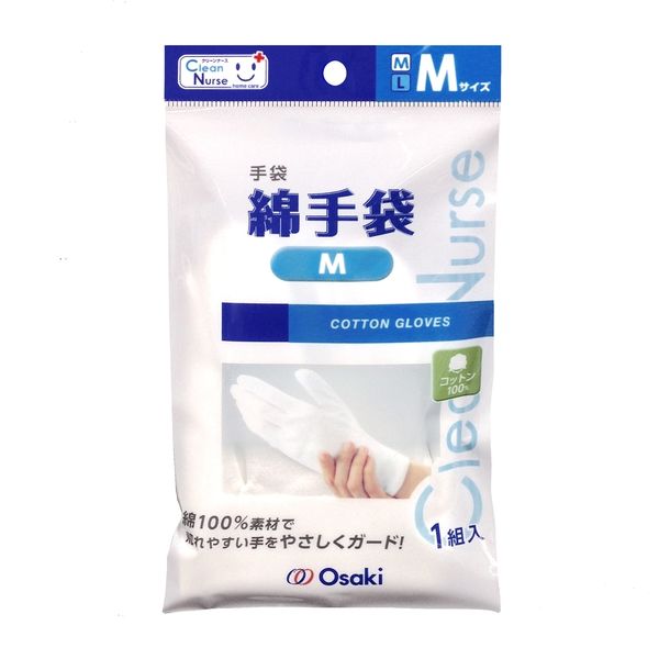 オオサキメディカル ＣＮ 綿手袋 Ｍ 00003001 1セット（30個）（直送品）