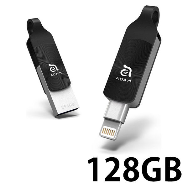 ADAM elements ADAM iKlips DUO+ Lightning USBメモリ 128GB ブラック（直送品）