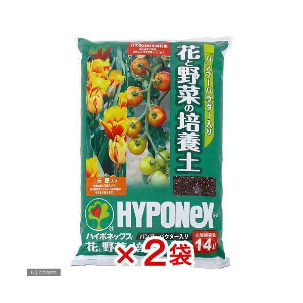 ハイポネックスジャパン ハイポネックス　バンブーパウダー入り　花と野菜の培養土 2250001922810 1個（直送品）