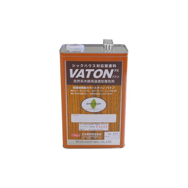 【安全で低臭な塗料】大谷塗料 VATON-FX（バトン） 透明 3.7L 1個（直送品）