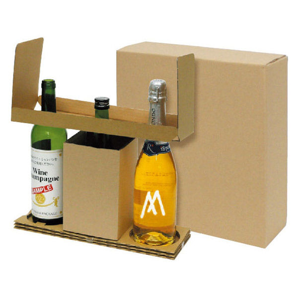 【100サイズ】和洋酒兼用 お値打ち宅配箱3本用 縦350×横122×高さ355mm 1袋（5枚入）