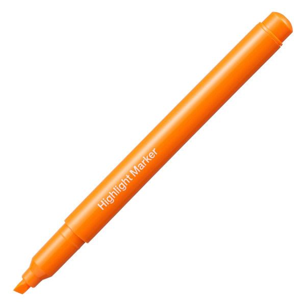 アスクル 蛍光ペン 蛍光マーカー シングルタイプ オレンジ 1セット（50本：10本入×5箱）  オリジナル