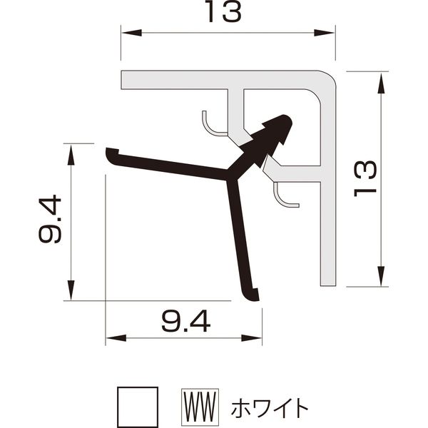 【建築資材・浴室用床シート】フクビ化学工業 樹脂化粧パネル アルパレージ用入隅（セパレート） WW AES2WW 1セット（20本入）（直送品）