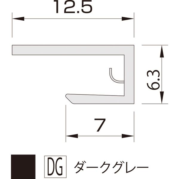 【建築資材・浴室用床シート】フクビ化学工業 樹脂化粧パネル アルパレージ用見切 DG AM2DG 1セット（20本入）（直送品）