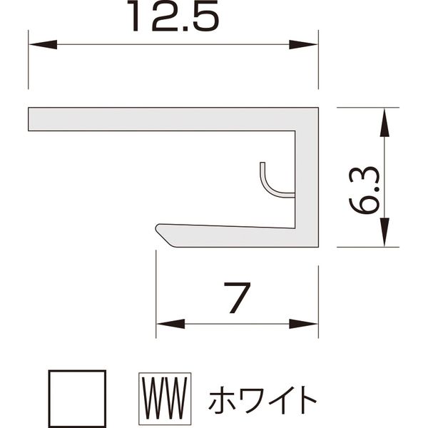 【建築資材・浴室用床シート】フクビ化学工業 樹脂化粧パネル アルパレージ用見切 WW AM2WW 1セット（20本入）（直送品）