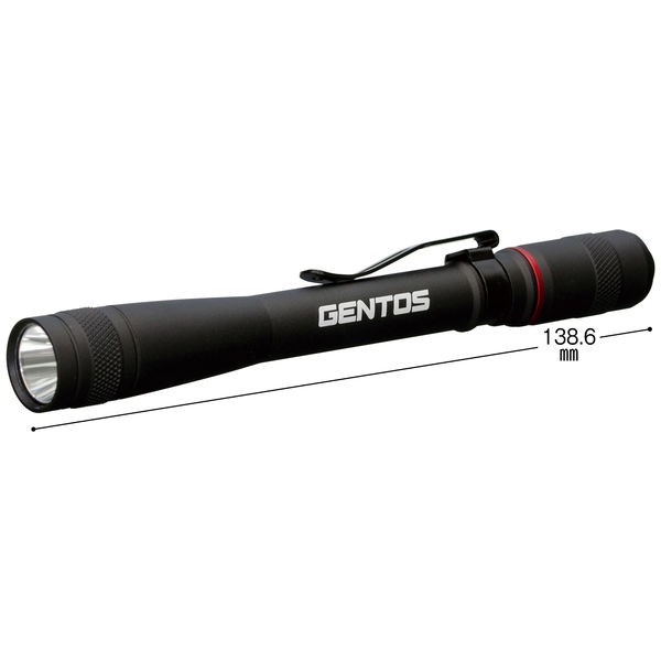 GENTOS ジェントス 乾電池式ペンライト AP-100BK　アスクルアルカリ乾電池PRO4本付セット オリジナル