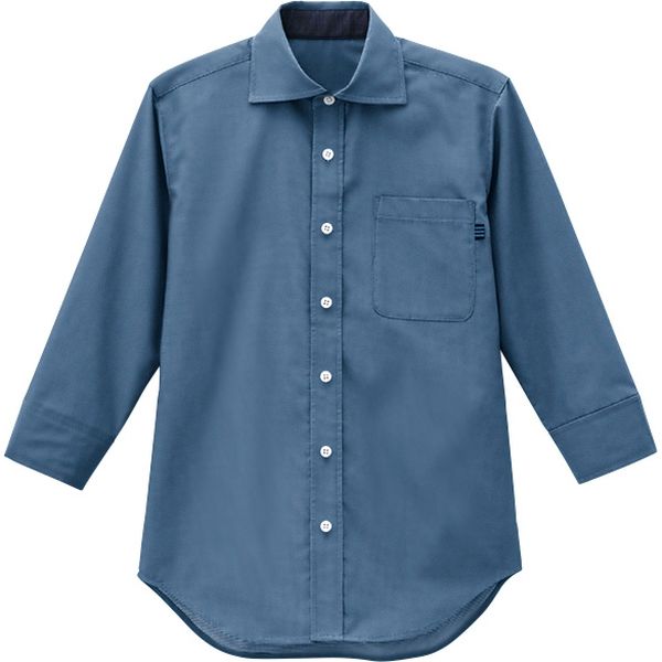 ボストン商会 ワイドカラーシャツ(七分袖) ブルー 3L 24313-15 2枚（直送品）