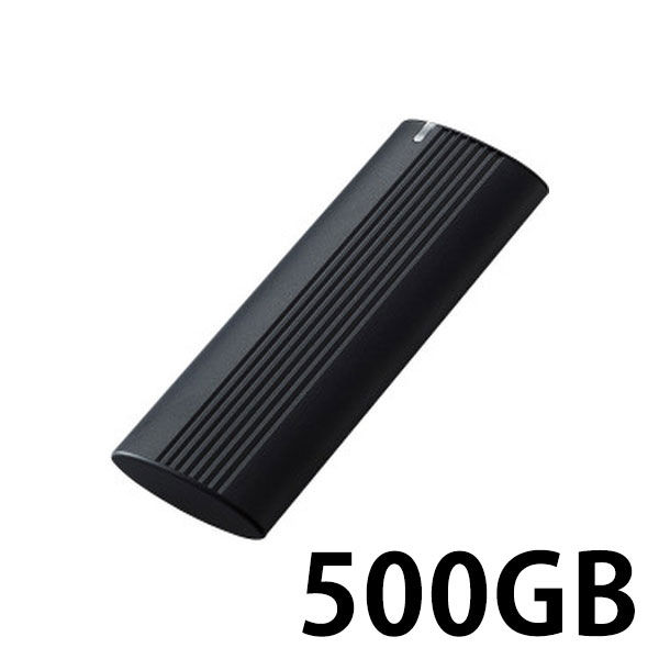 SSD 外付け ポータブル 500GB USB3.2(Gen2) ブラック ESD-EH0500GBK エレコム 1個