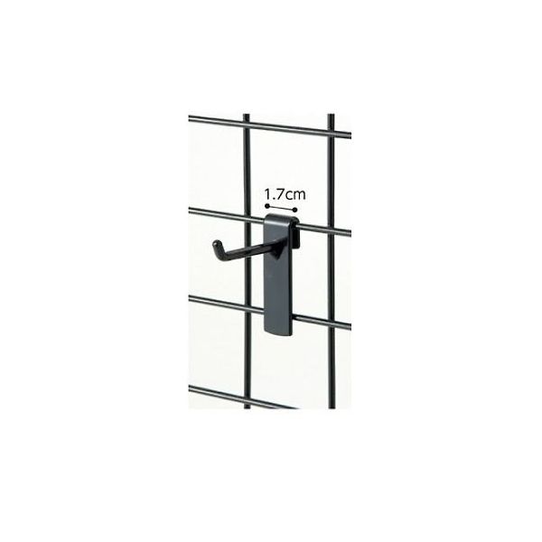 アズワン 樹脂製ネットスタンド用フック 黒 L8cm 61-7213-53 1セット(10本)(直送品)
