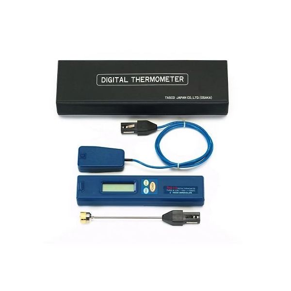 イチネンTASCO デジタル温度計セット TA410AC 1セット 64-0825-94（直送品）