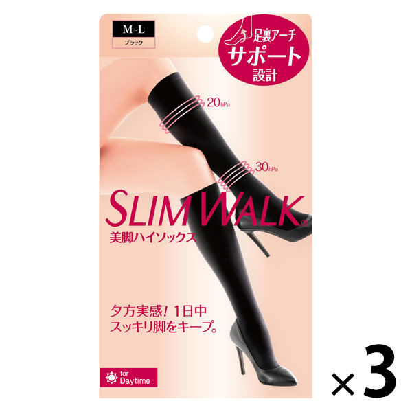 SLIMWALK（スリムウォーク） 美脚ハイソックス MLサイズ 1セット（3個） ピップ