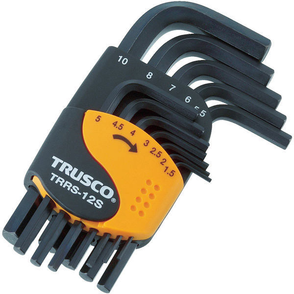 【手工具】トラスコ中山 TRUSCO 六角棒レンチセット ショート TRRS12S 1セット（わけあり品）