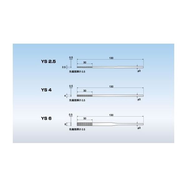 ビップ商工 ダイヤモンドヤスリ 精密平テーパー 6mm #400 YS6-4 1セット(10本) 61-9990-07（直送品）