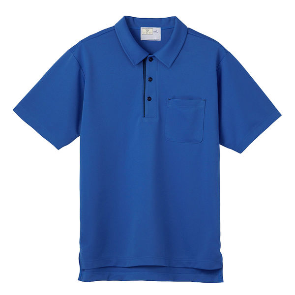 トンボ キラク ニットシャツ ブルー L CR218-75-L 1枚（取寄品）