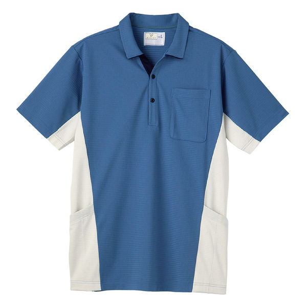 トンボ キラク ケアワークシャツ ブルーグレー L CR219-78-L 1枚（取寄品）