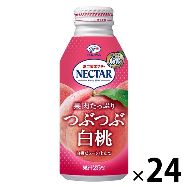 伊藤園 不二家 ネクター 果肉たっぷりつぶつぶ白桃 380g 1箱（24缶入）