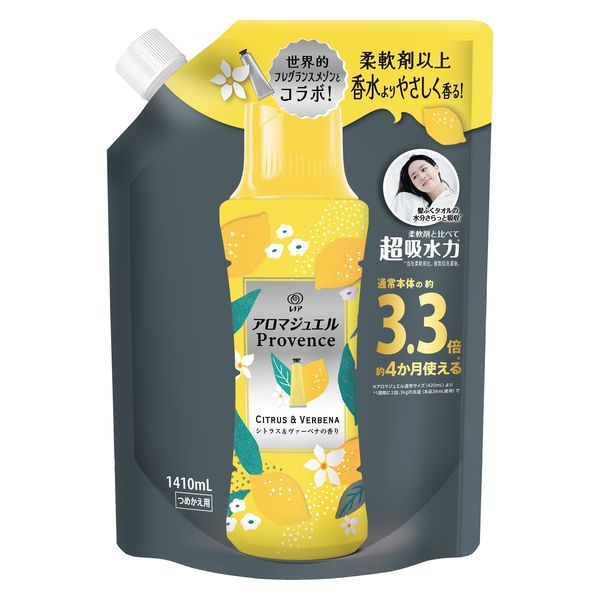 レノアハピネス アロマジュエル シトラス＆ヴァーベナ 詰め替え 1410mL 超特大 1個 香り付け専用剤 P＆G