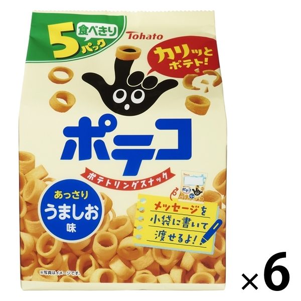 5Pポテコ うましお味 6袋 東ハト スナック菓子 おやつ おつまみ