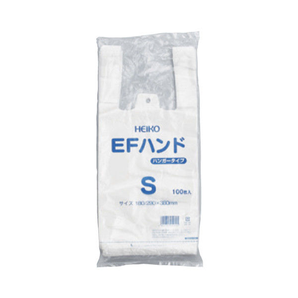 シモジマ レジ袋(乳白)EFハンド 05464 1袋(100枚) 23-7269-01