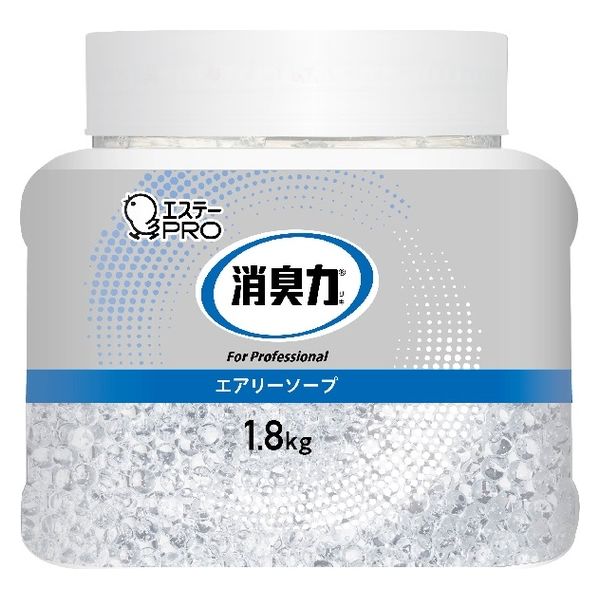 消臭力 業務用ビーズタイプ 特大 本体 1.8kg エアリーソープ 部屋用消臭芳香剤 1個 エステーPRO