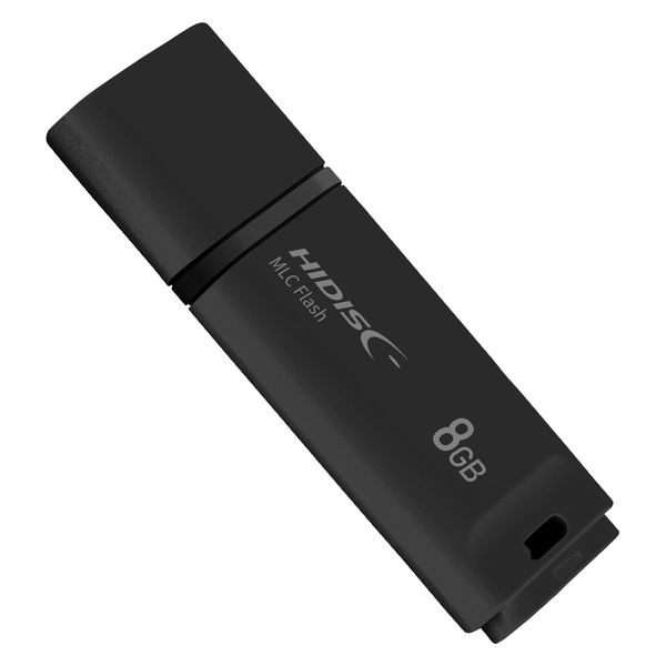 磁気研究所 USB2.0 フラッシュドライブ(MLC搭載) 8GB 黒 キャップ式 HDUF137CML8G 1個（直送品）