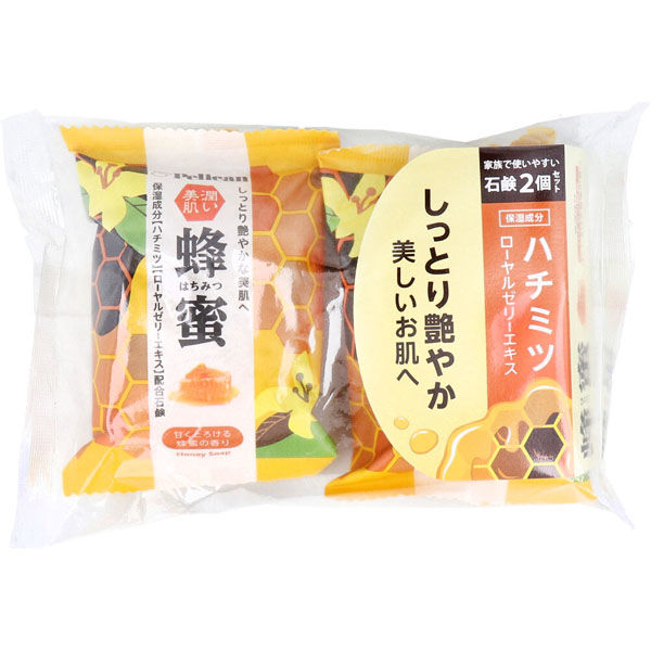 ペリカン石鹸 ファミリー石鹸 蜂蜜 甘くとろける蜂蜜の香り 80g×2個セット PKHMNSP2 12セット（直送品）