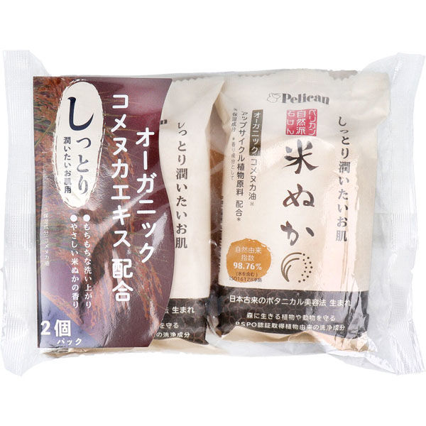 ペリカン石鹸 自然派石けん 米ぬか 100g×2個パック PSKNN2 12セット（直送品）