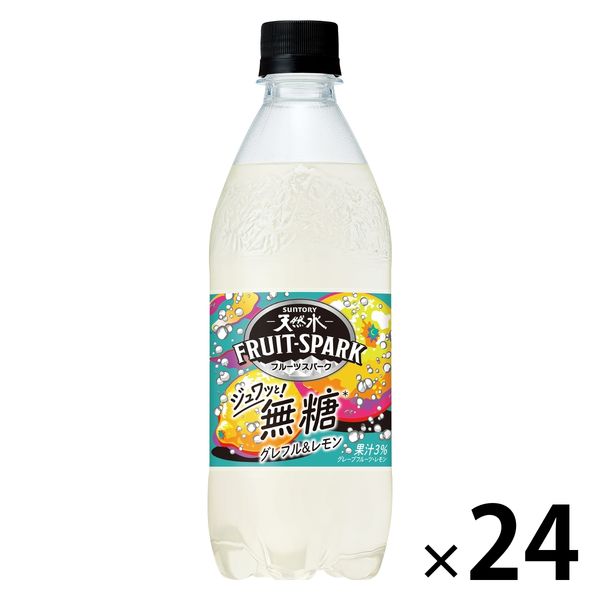 サントリーフーズ天然水 FRUIT-SPARK グレフル＆レモン 500ml 1箱（24本入）