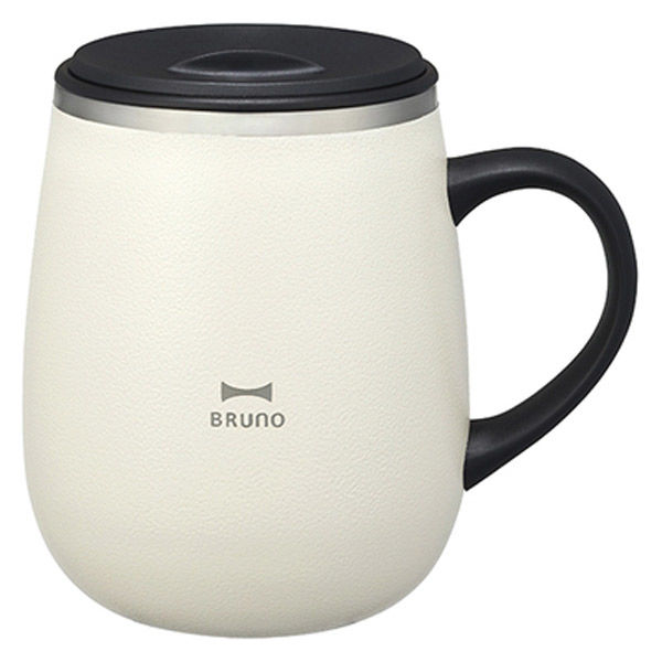 BRUNO（ブルーノ）蓋付き ステンレスマグ トール 460ml アイボリー 保温保冷 BHK263-IV 1個