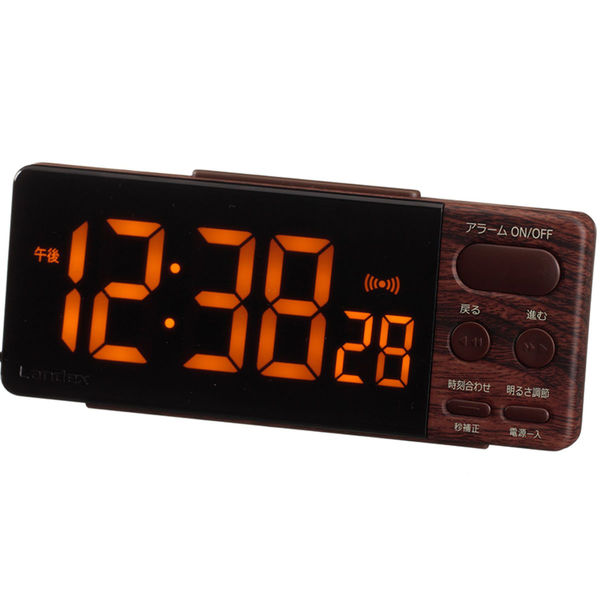 芳国産業 目覚まし時計 置時計 スヌーズ機能 エコモード クォーツ時計 照度切替 YT5200 1個（直送品）