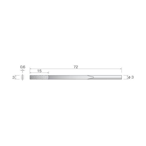 ミニター ミニモ 電着ダイヤモンドヤスリ#400 平 SA4212 1本 852-9031（直送品）