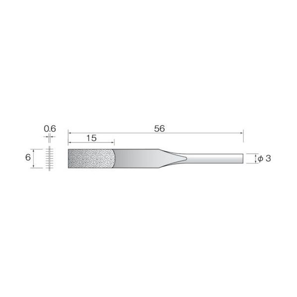 ミニター ミニモ 電着ダイヤモンドヤスリ#400 平 SA4222 1本 852-9033（直送品）