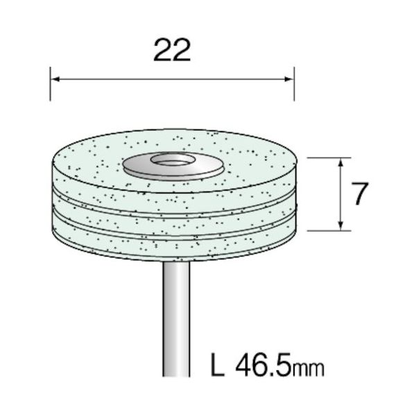 ミニター ミニモ 積層バフ フェルト φ22 (10個入) GA4362 1袋(10個) 853-0478（直送品）