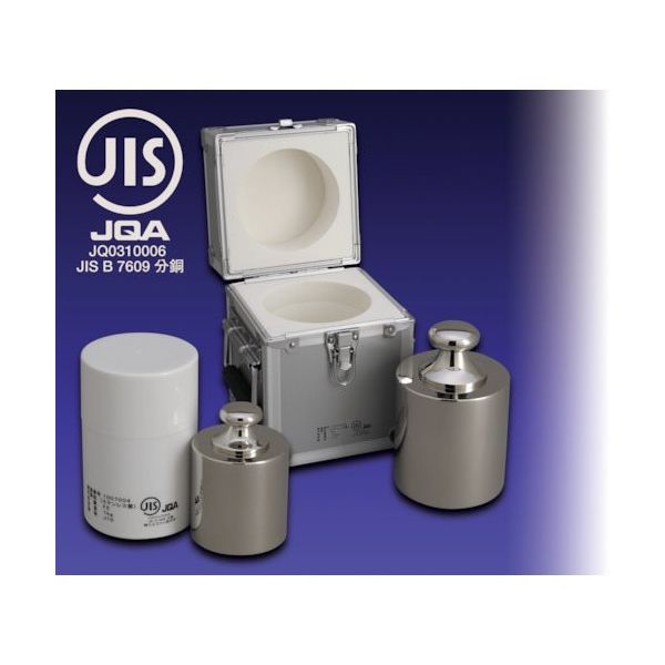 新光電子 ViBRA F2CBBー2GJ:JISマーク付基準分銅型円筒分銅(黄銅クロムメッキ) 2G F2級 プラケース付 F2CBB-2GJ 1個（直送品）