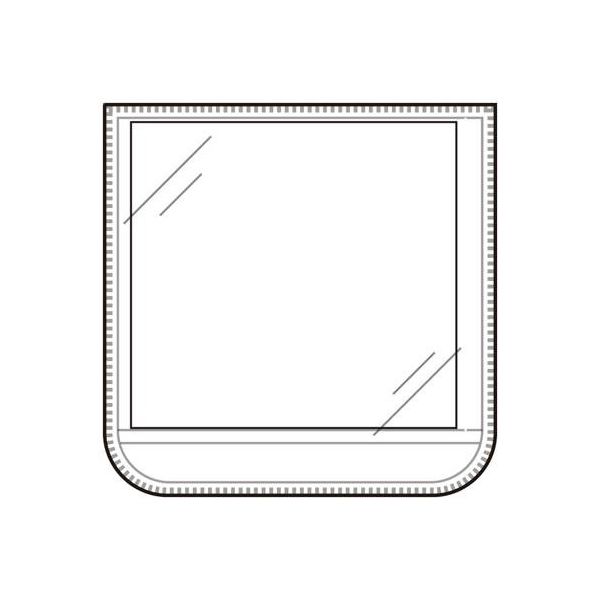 エスコ 60x 60mm 胸章(差込式・白) EA983RJ-1 1セット(9個)（直送品）