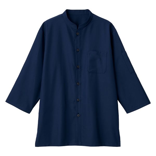 サーヴォ ”吸汗速乾・軽量”男女兼用シャツ七分袖 3L ネイビー BL1900-K3 1着（直送品）