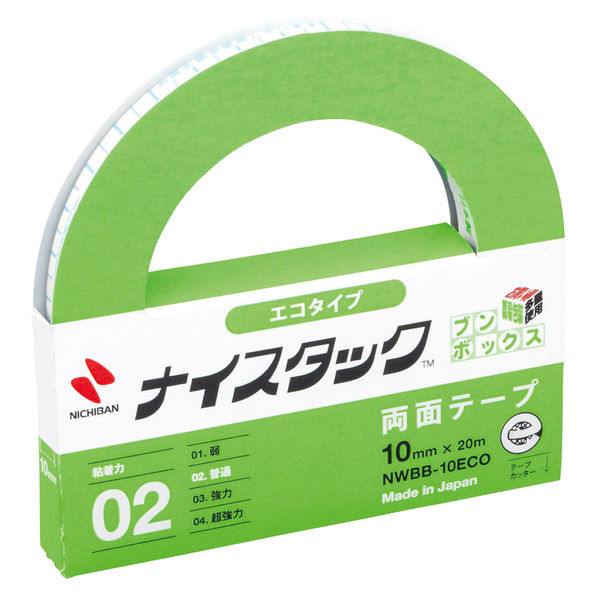ニチバン 両面テープ ナイスタック エコタイプ 幅10mm×20m NWBB-10ECO ブンボックス 1箱（12巻入）