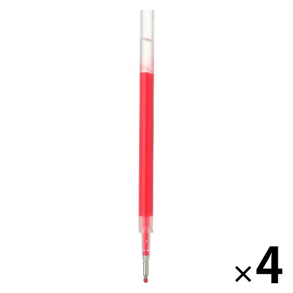 無印良品 替芯 さらさら描けるゲルインキボールペン 0.5mm ピンク 1セット（1本×4） 良品計画