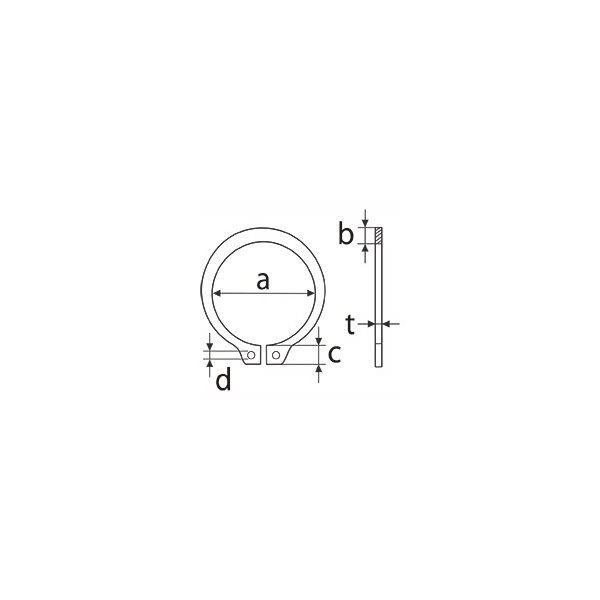 丸中洋行 SR14ーC25 スナップリングC型 (呼び:14) 25枚入 SR14-C25 1セット(3セット)（直送品）