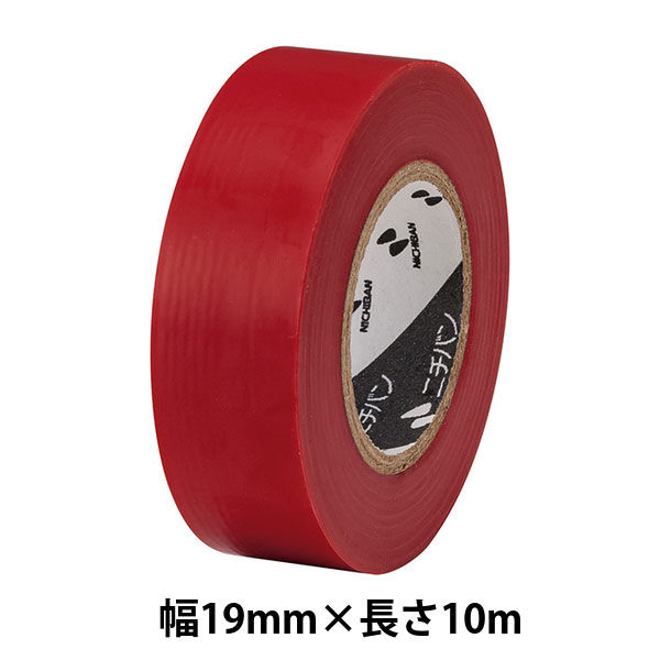 ニチバン ビニールテープ 幅19mm×長さ10m 赤 VT-191 1巻