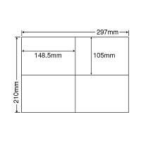 東洋印刷 ナナコピー 粘着ラベル 白 A4 4面 1袋（100シート入） C4I