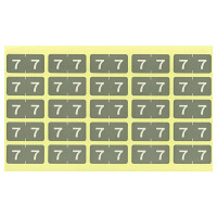リヒトラブ　カラーナンバーラベルM　「7」　HK7753-7　1袋（250片入）