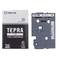 テプラ TEPRA TRテープ 幅6mm 白ラベル(黒文字) TC6S 1個 キングジム