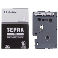 テプラ TEPRA TRテープ 幅18mm 白ラベル(黒文字) TC18S 1個 キングジム（取寄品）